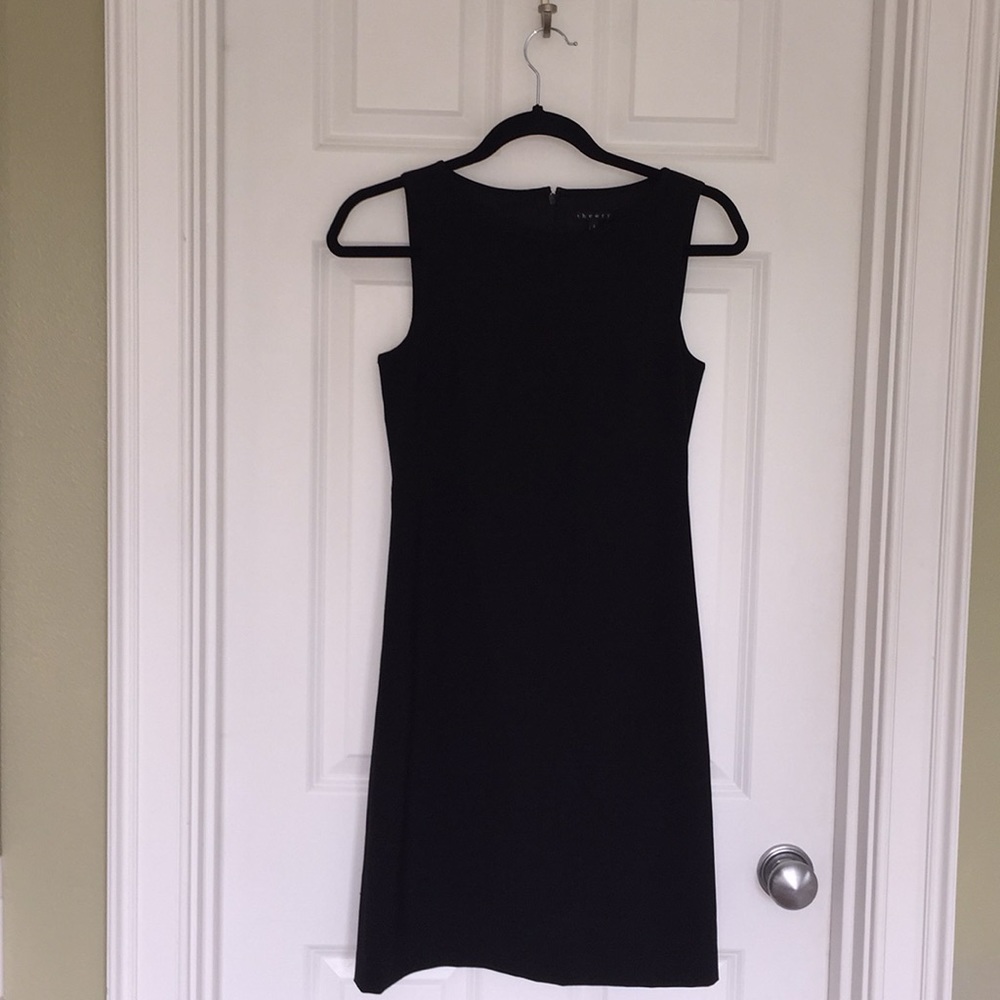 Theory black sheath dress size 2